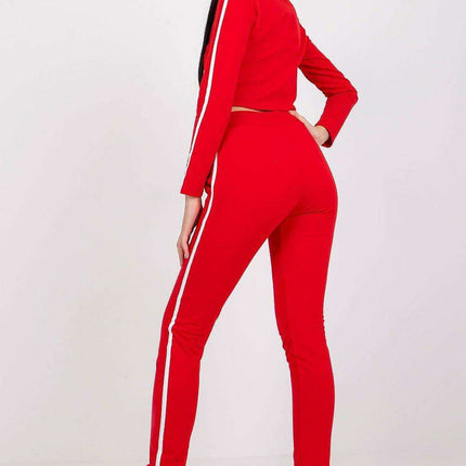 Chic Parisian Cotton Lounge Set With Striped Sleeves - Très Elite