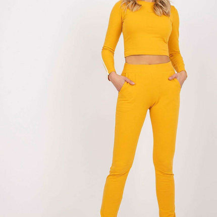 Chic Parisian Cotton Lounge Set With Striped Sleeves - Très Elite