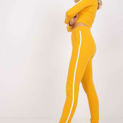 Chic Parisian Cotton Lounge Set With Striped Sleeves - Très Elite