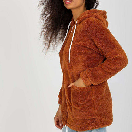 Chic Parisian Fur Lined Hooded Sweatshirt For Women