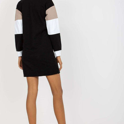 Chic Parisian Heart Neck Long Sleeve Day Dress Elegant - Très Elite