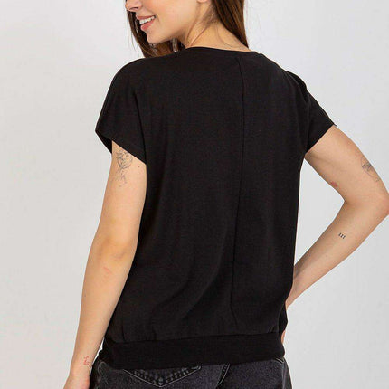 Chic Parisian Inspired Cotton Short Sleeve Top Elegant - Très Elite