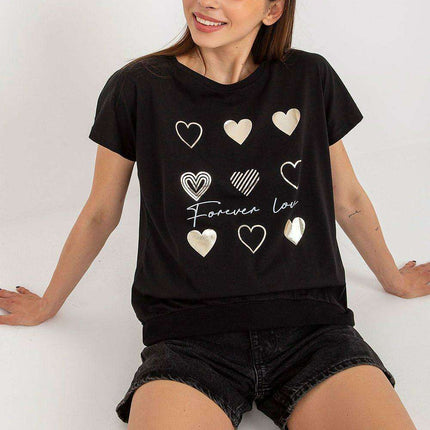 Chic Parisian Inspired Cotton Short Sleeve Top Elegant - Très Elite