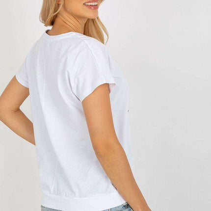 Chic Parisian Inspired Cotton Short Sleeve Top Elegant - Très Elite