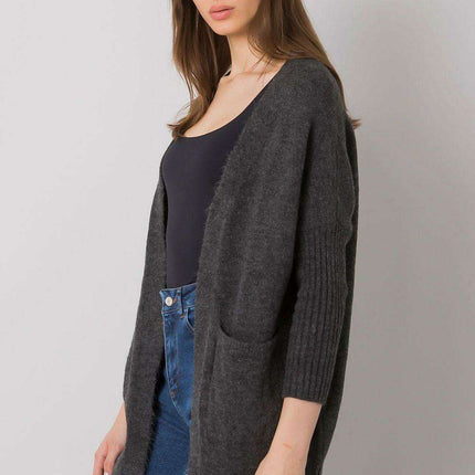 Chic Parisian Long Cardigan With Pockets For Women