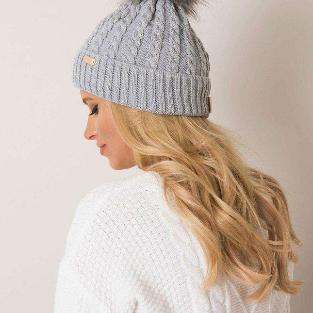 Chic Parisian Plaid Pom Pom Winter Beanie For Women