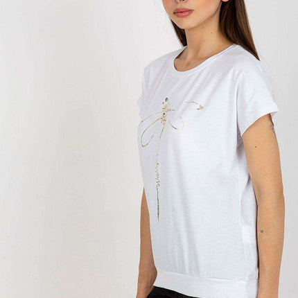 Chic Parisian Print Cotton Blouse With Short Sleeves - Très Elite