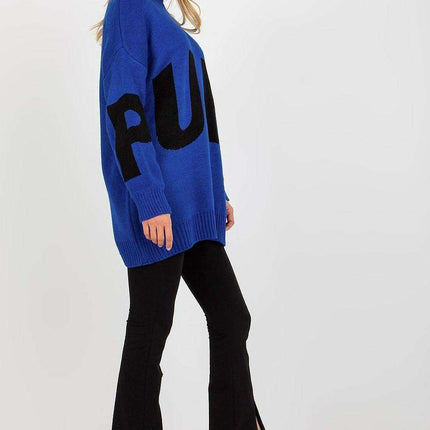 Chic Parisian Script Knit Sweater For Women Cozy Warm - Très Elite