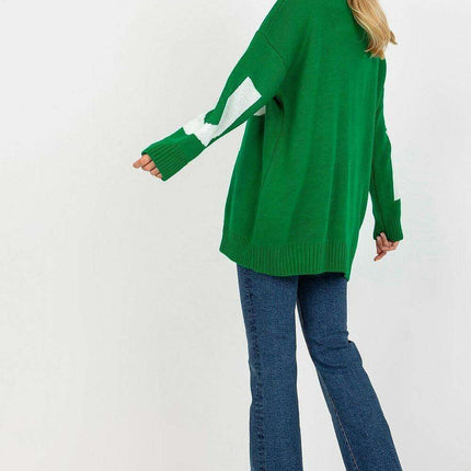 Chic Parisian Script Knit Sweater For Women Cozy Warm - Très Elite