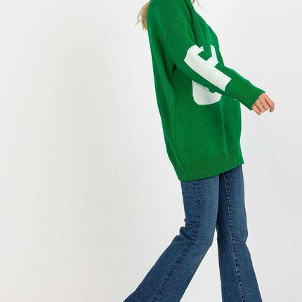 Chic Parisian Script Knit Sweater For Women Cozy Warm - Très Elite