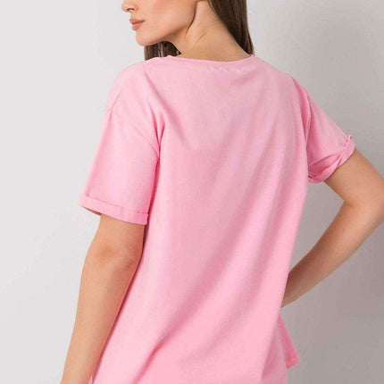 Chic Patterned Cotton Mix Women's Tee - Très Elite