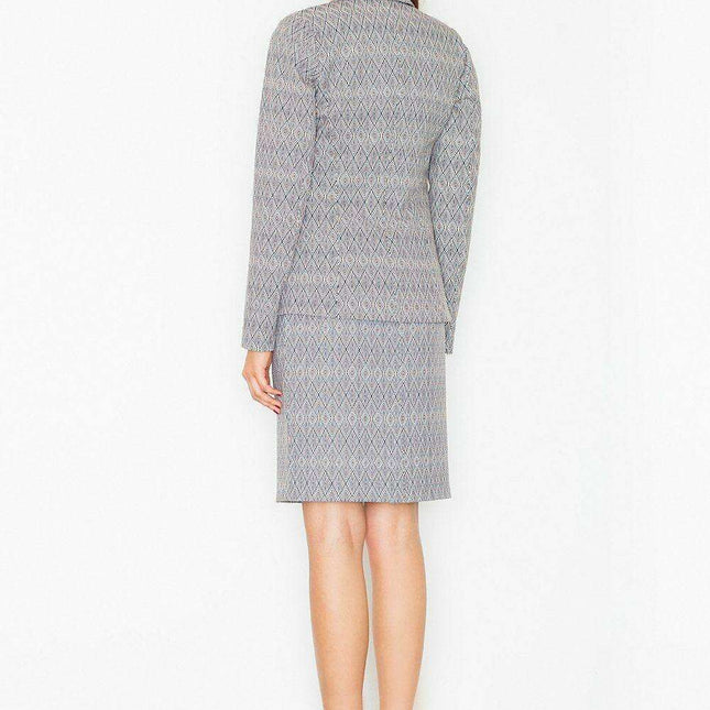 Chic Patterned Pencil Skirt with Covered Zip - Sizes S to XL