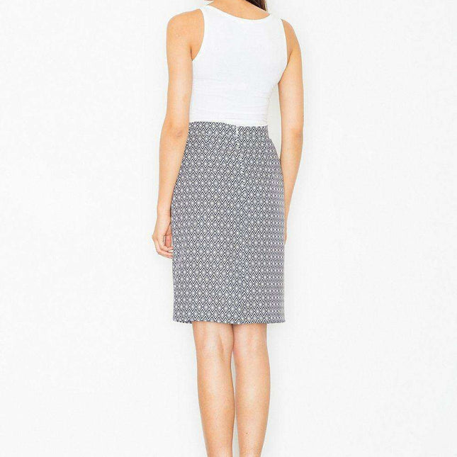 Chic Patterned Pencil Skirt with Hidden Zipper - Multiple Sizes Available