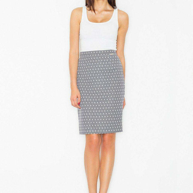 Chic Patterned Pencil Skirt with Hidden Zipper - Multiple Sizes Available