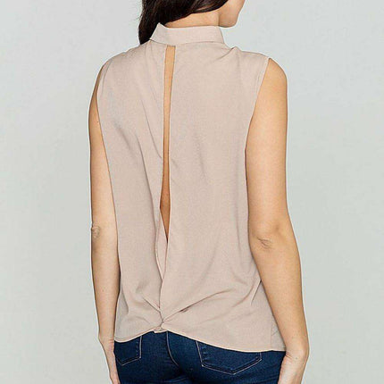 Chic Pearl-Adorned Sleeveless Top - Très Elite