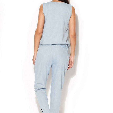 Chic Pearl-Embellished Women's Cotton Denim Overalls for Effortless Style - Très Elite