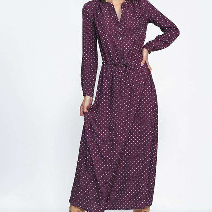 Chic Peas Print Maxi Dress For Women Elegant Fashion