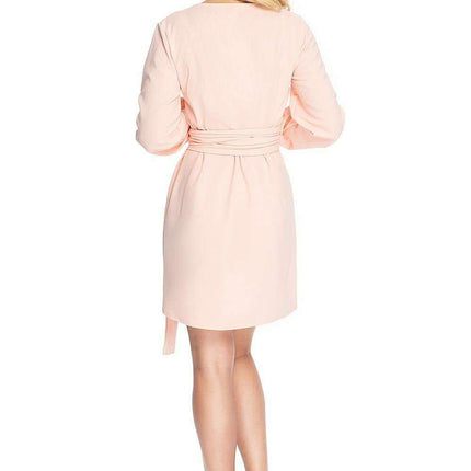 Chic Peek-a-Boo Mini Dress with Pointed Neckline - Très Elite