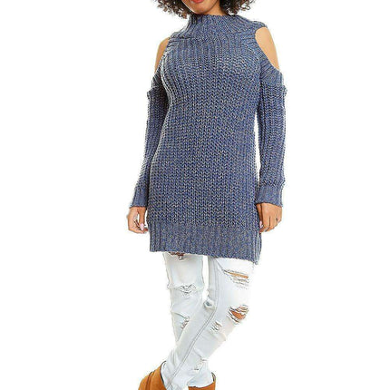 Chic Peek-a-Boo Shoulder Maternity Sweater for Modern Moms - Très Elite