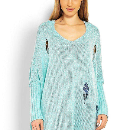 Chic Peekaboo Oversized Knit Sweater - Très Elite