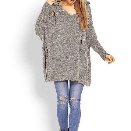 Chic Peekaboo Oversized Knit Sweater - Très Elite