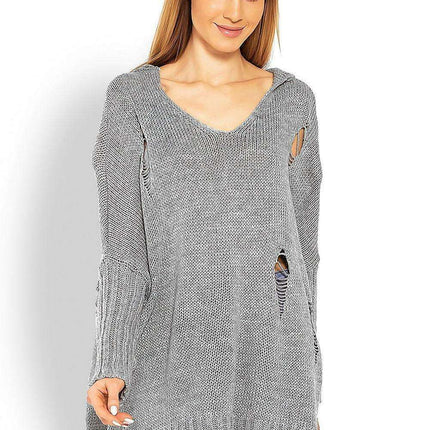 Chic Peekaboo Oversized Knit Sweater - Très Elite