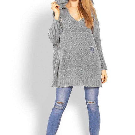 Chic Peekaboo Oversized Knit Sweater - Très Elite