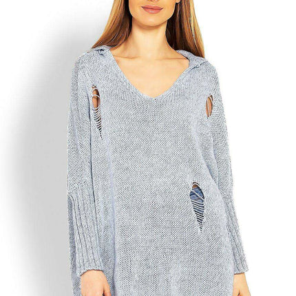 Chic Peekaboo Oversized Knit Sweater - Très Elite