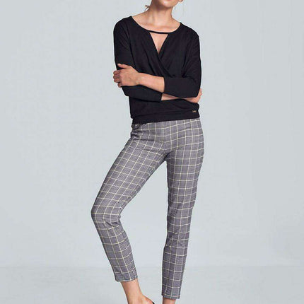 Chic Pepite Print Tapered Women's Trousers - Très Elite