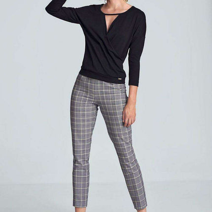 Chic Pepite Print Tapered Women's Trousers - Très Elite