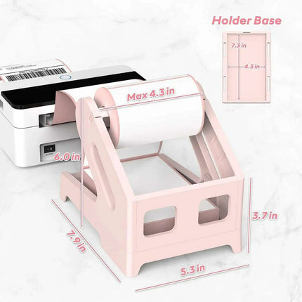 Chic Pink Label Printer Stand - Elegant and Space-Efficient Organizer - Très Elite