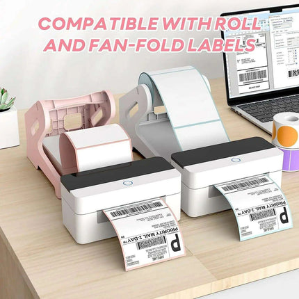 Chic Pink Label Printer Stand - Elegant and Space-Efficient Organizer - Très Elite