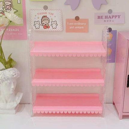 Chic Pink Lace 3-Tier Organizer for Dolls and Cosmetics. Uncategorized chic-pink-lace-3-tier-organizer-for-dolls-and-cosmetics Toys & Games›Collectible Toys›Display & Storage›Display Cases