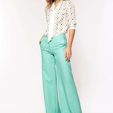 Chic Pink Palazzo Trousers With Modern Twist For Office - Très Elite
