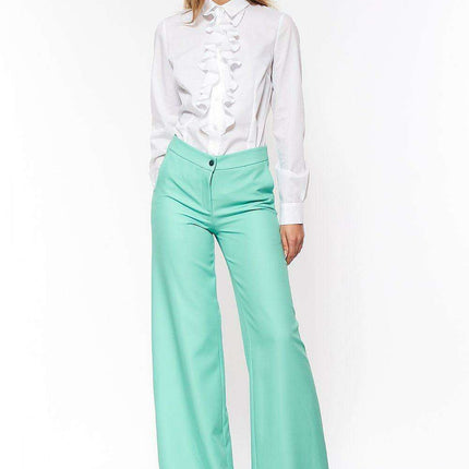 Chic Pink Palazzo Trousers With Modern Twist For Office - Très Elite
