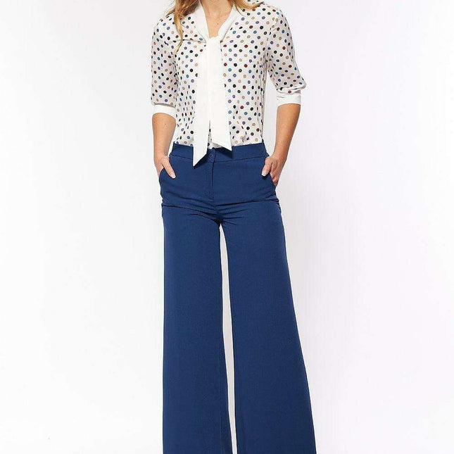 Chic Pink Palazzo Trousers With Modern Twist For Office