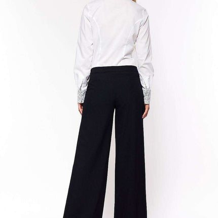 Chic Pink Palazzo Trousers With Modern Twist For Office - Très Elite