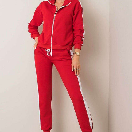 Chic Piped Zip-Up Sweatshirt and Joggers Ensemble for Ultimate Comfort