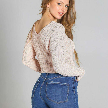 Chic Plaid Cropped Knit Top - Très Elite