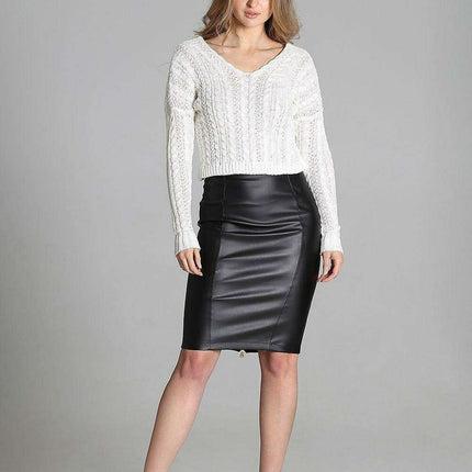 Chic Plaid Cropped Knit Top - Très Elite