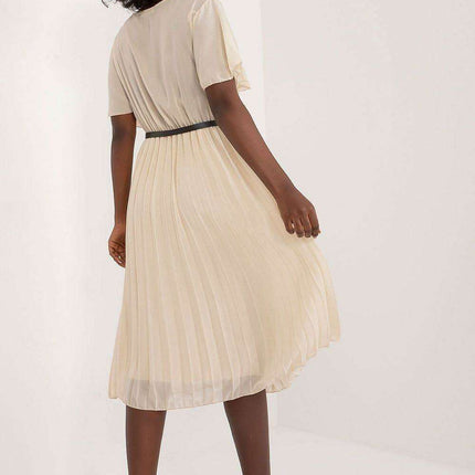 Chic Pleated Midi Dress For Effortless Elegance Everyday - Très Elite