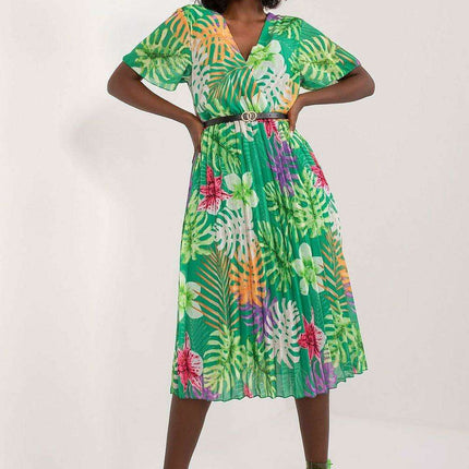 Chic Pleated Midi Dress For Effortless Elegance Everyday - Très Elite