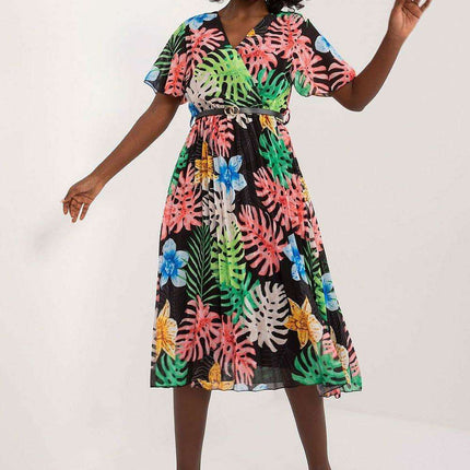 Chic Pleated Midi Dress For Effortless Elegance Everyday - Très Elite