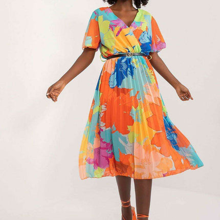 Chic Pleated Midi Dress For Effortless Elegance Everyday - Très Elite