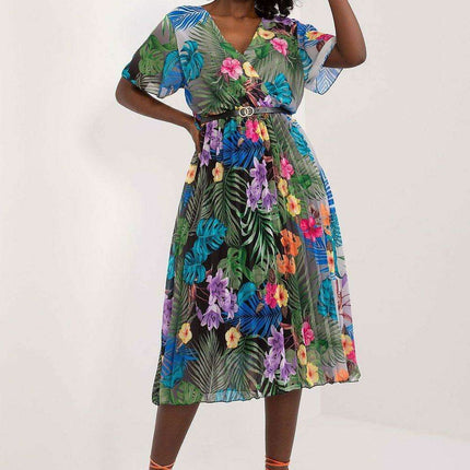 Chic Pleated Midi Dress For Effortless Elegance Everyday - Très Elite