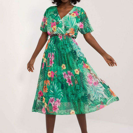 Chic Pleated Midi Dress For Effortless Elegance Everyday - Très Elite