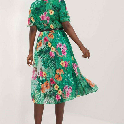 Chic Pleated Midi Dress For Effortless Elegance Everyday - Très Elite