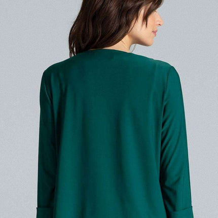 Chic Pleated Neck Blouse - Très Elite