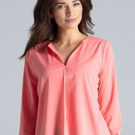 Chic Pleated Neck Blouse - Très Elite
