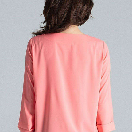 Chic Pleated Neck Blouse - Très Elite
